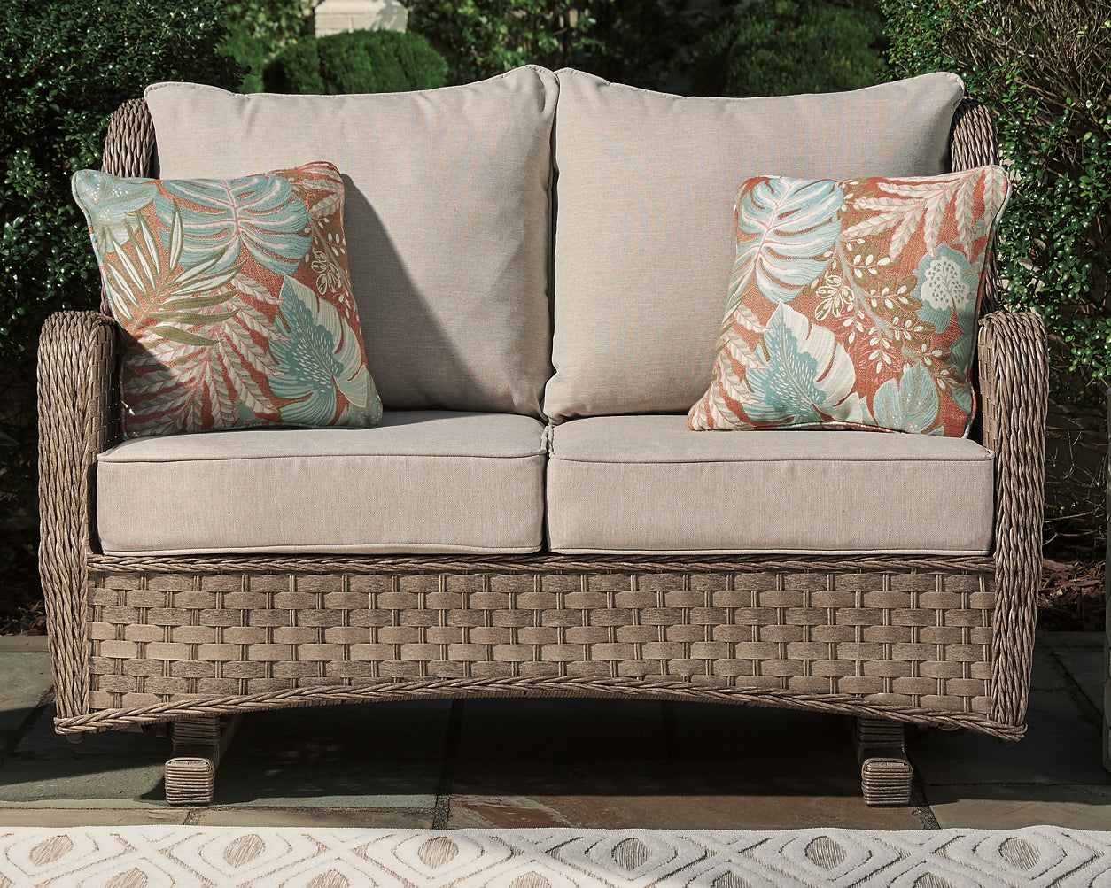 Wicker 2025 glider loveseat