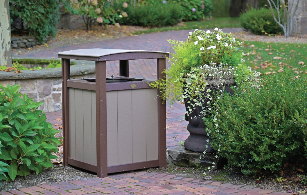 Commercial Trash Can - Designed to Fit Into Landscaping