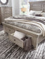 Harrastone King Panel Bed with Dresser and Nightstand