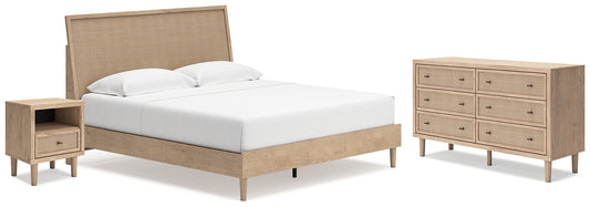 Cielden King Panel Bed with Dresser and Nightstand